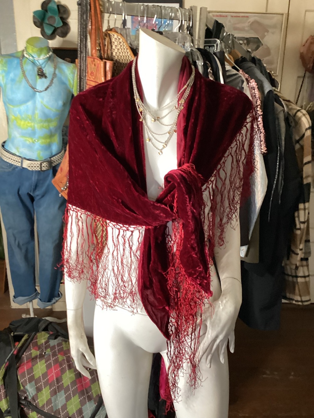 Vintage velvet wrap